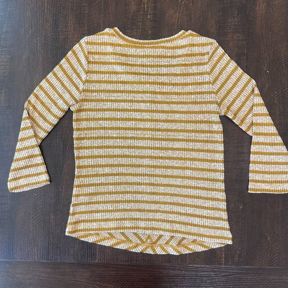 Liverpool Women’s Tan and Cream Chevron Pattern 3/4 Sleeve X-Shirt Small - Picture 6 of 6